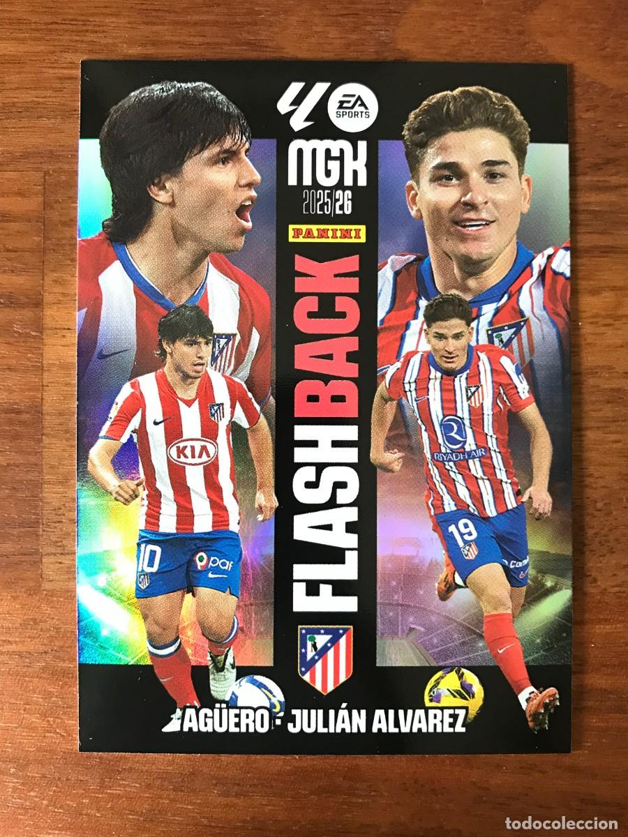 Cromos de f&uacute;tbol: AGUERO JULIAN ALVAREZ - ATLETICO MADRID - FLASHBACK - 424 - PANINI MEGACRACKS 2025 2026 25 26