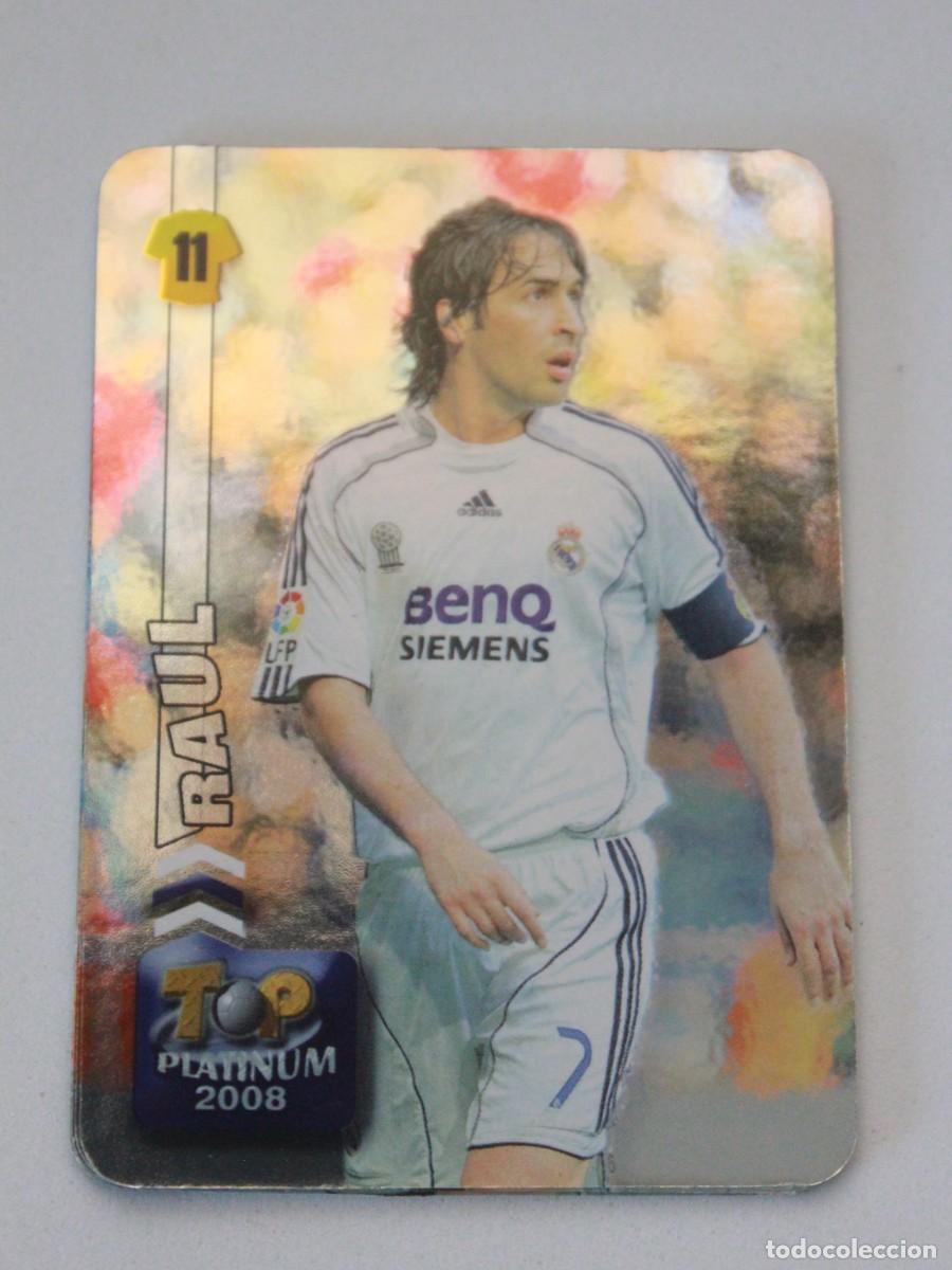 Cromos de f&uacute;tbol: Ra&uacute;l Top Platinum 2008 Real Madrid CF Tarjeta Especial