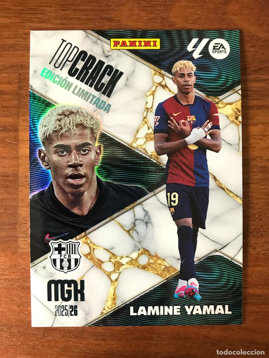 Cromos de f&uacute;tbol: LAMINE YAMAL - FC BARCELONA - TOP CRACK EDICION LIMITADA - PANINI MEGACRACKS 2025 2026 25 26