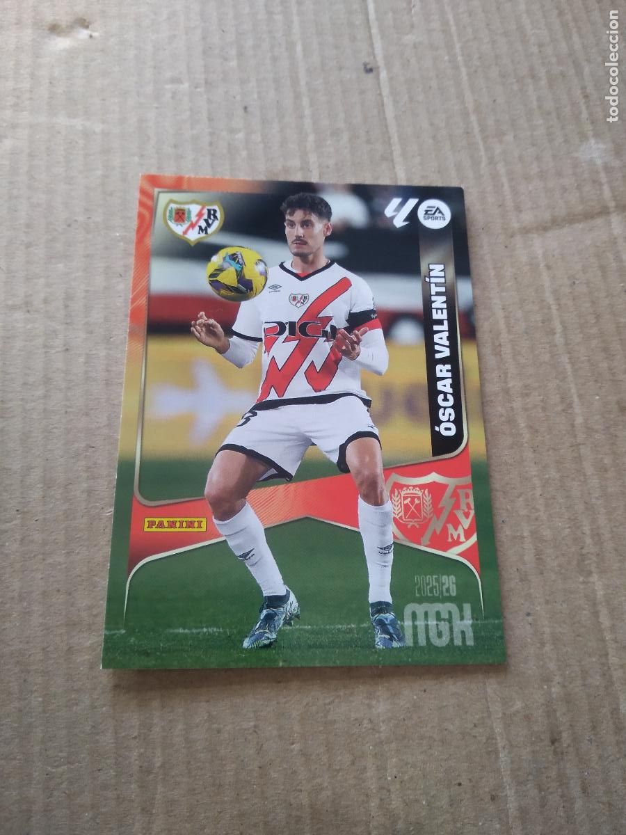 Cromos de f&uacute;tbol: 299 OSCAR VALENTIN RAYO VALLECANO CROMO FUTBOL PANINI LIGA MGKS 25-26 MEGACRACKS 2025-2026