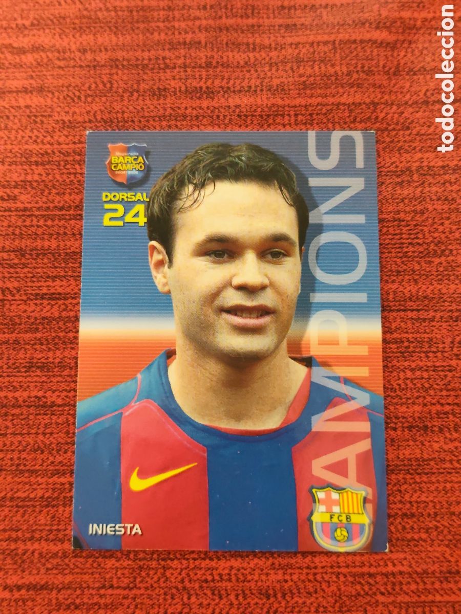 Cromos de f&uacute;tbol: #33 INIESTA FC BARCELONA MEGACRACKS BAR&Ccedil;A CAMPI&Oacute; 2004 2005