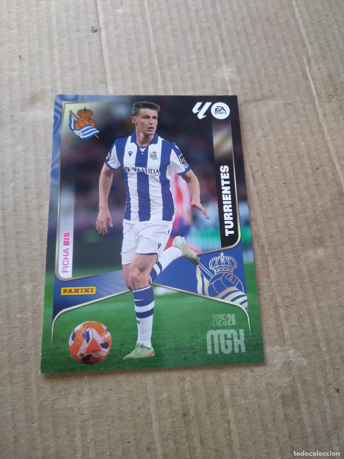 Cromos de f&uacute;tbol: 315 BIS TURRIENTES REAL SOCIEDAD CROMO FUTBOL PANINI LIGA MGKS 25-26 MEGACRACKS 2025-2026