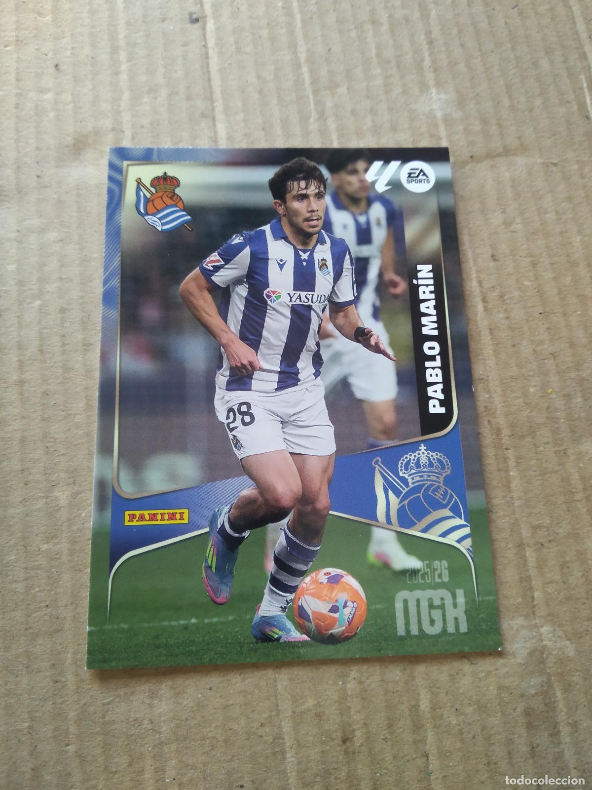Cromos de f&uacute;tbol: 316 PABLO MARIN REAL SOCIEDAD CROMO FUTBOL PANINI LIGA MGKS 25-26 MEGACRACKS 2025-2026