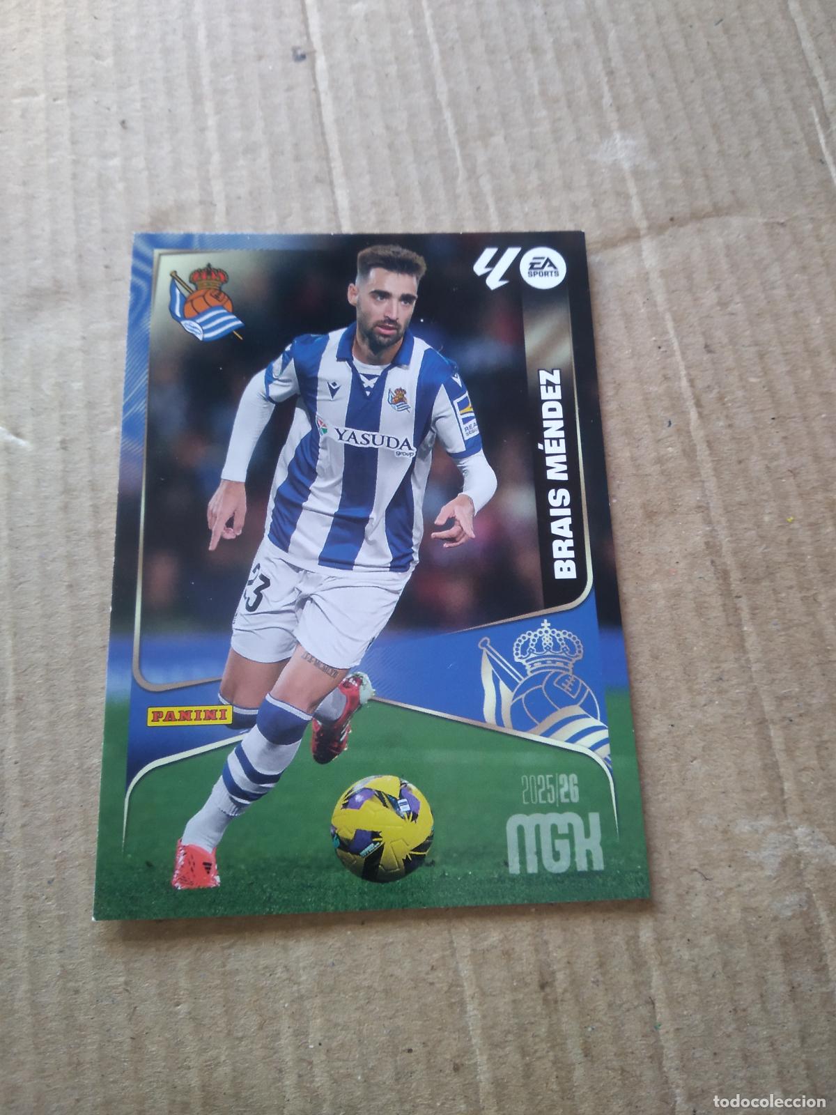 Cromos de f&uacute;tbol: 317 BRAIS MENDEZ REAL SOCIEDAD CROMO FUTBOL PANINI LIGA MGKS 25-26 MEGACRACKS 2025-2026