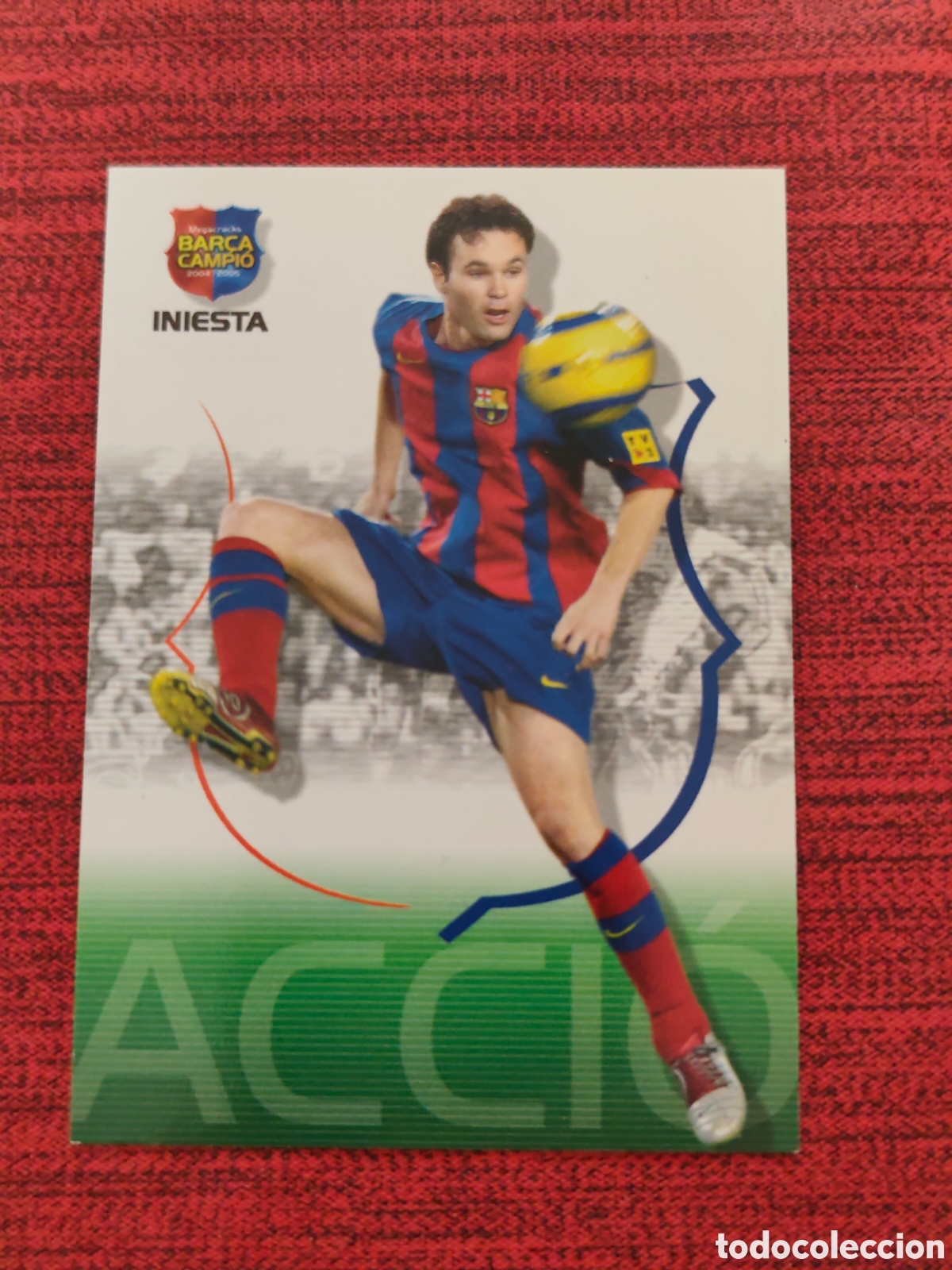 Cromos de f&uacute;tbol: #60 INIESTA FC BARCELONA MEGACRACKS BAR&Ccedil;A CAMPI&Oacute; 2004 2005