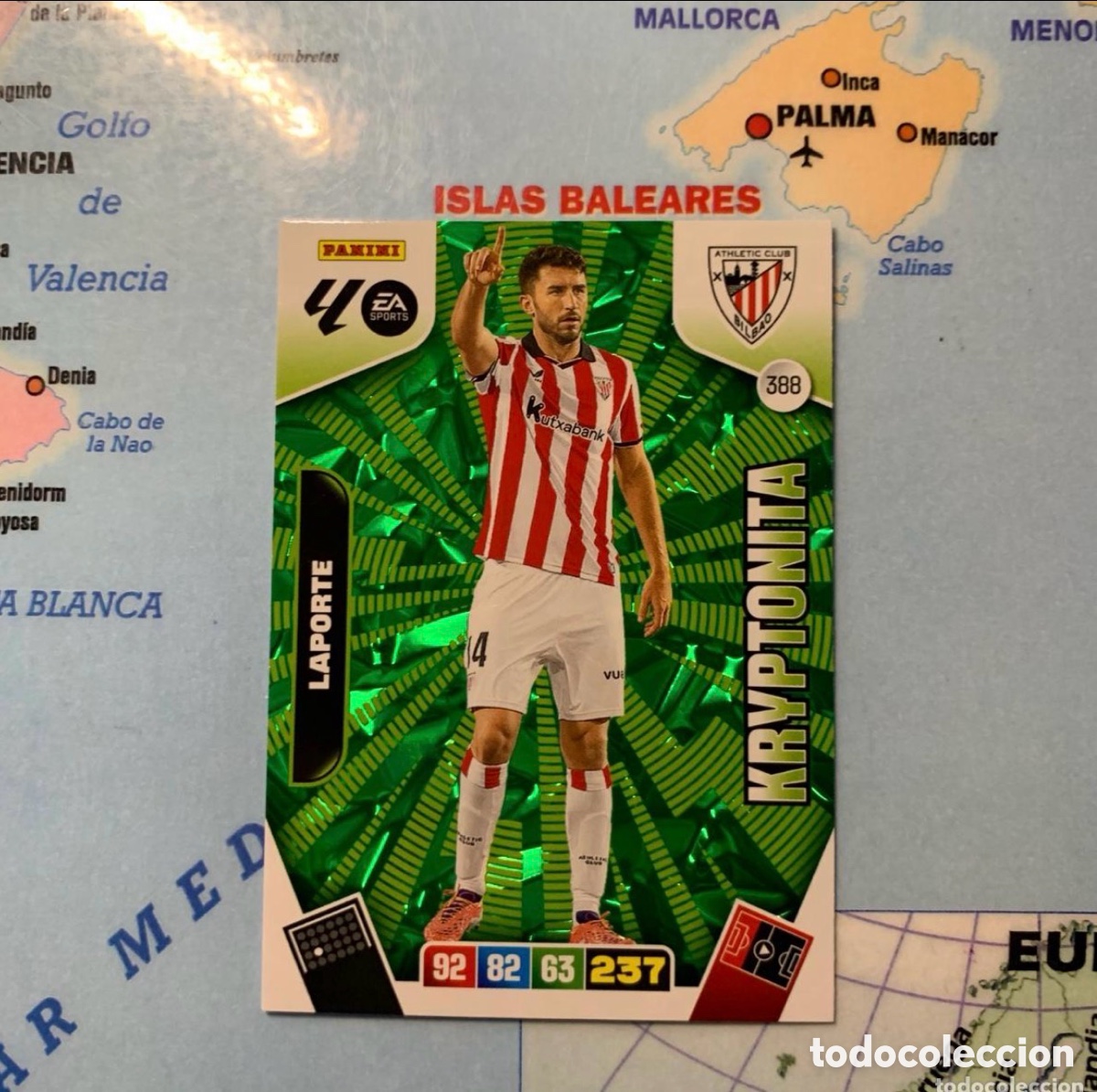 Cromos de f&uacute;tbol: Laporte Kryptonita n&uacute;mero 388 del Athletic de Bilbao cromo adrenalyn XL 25-26 2025-2026