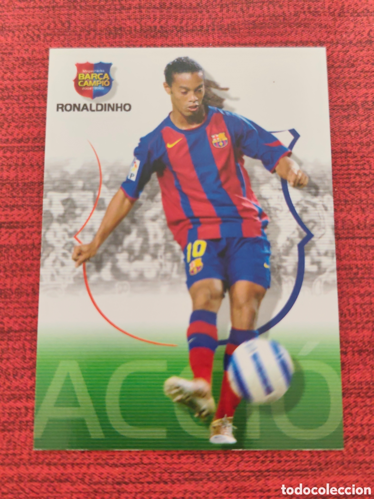 Cromos de f&uacute;tbol: #49 RONALDINHO FC BARCELONA MEGACRACKS BAR&Ccedil;A CAMPI&Oacute; 2004 2005