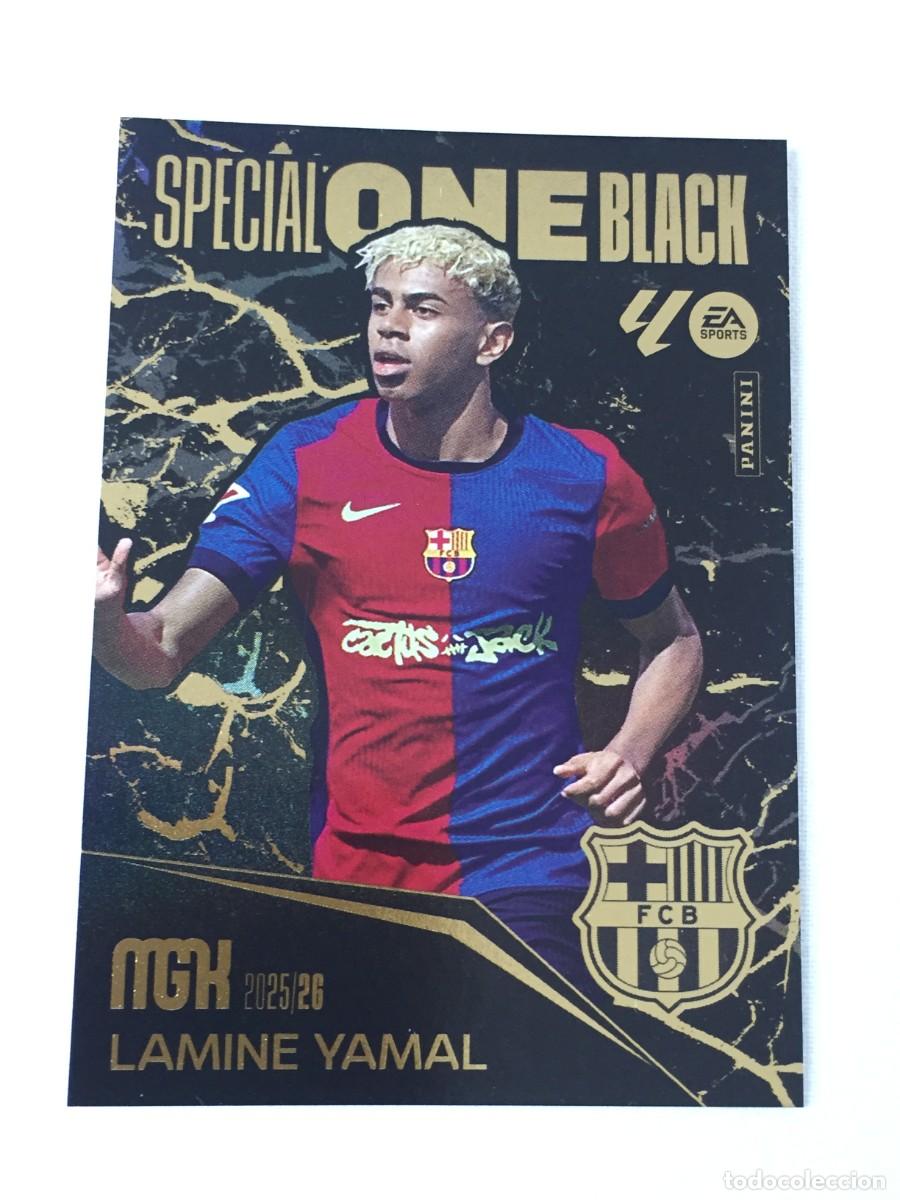 Cromos de f&uacute;tbol: MEGACRACKS MGK 2025 2026 25 26 PANINI N&ordm; SPECIAL ONE BLACK LAMINE YAMAL BARCELONA