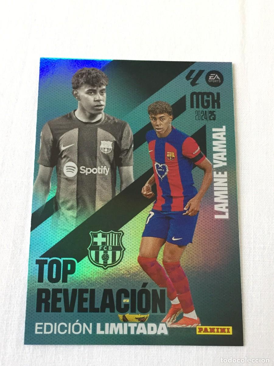 Cromos de f&uacute;tbol: Lamine Yamal - FC Barcelona - TOP REVELACION - EDICION LIMITADA - PANINI Megacracks 2024 2025 24 25