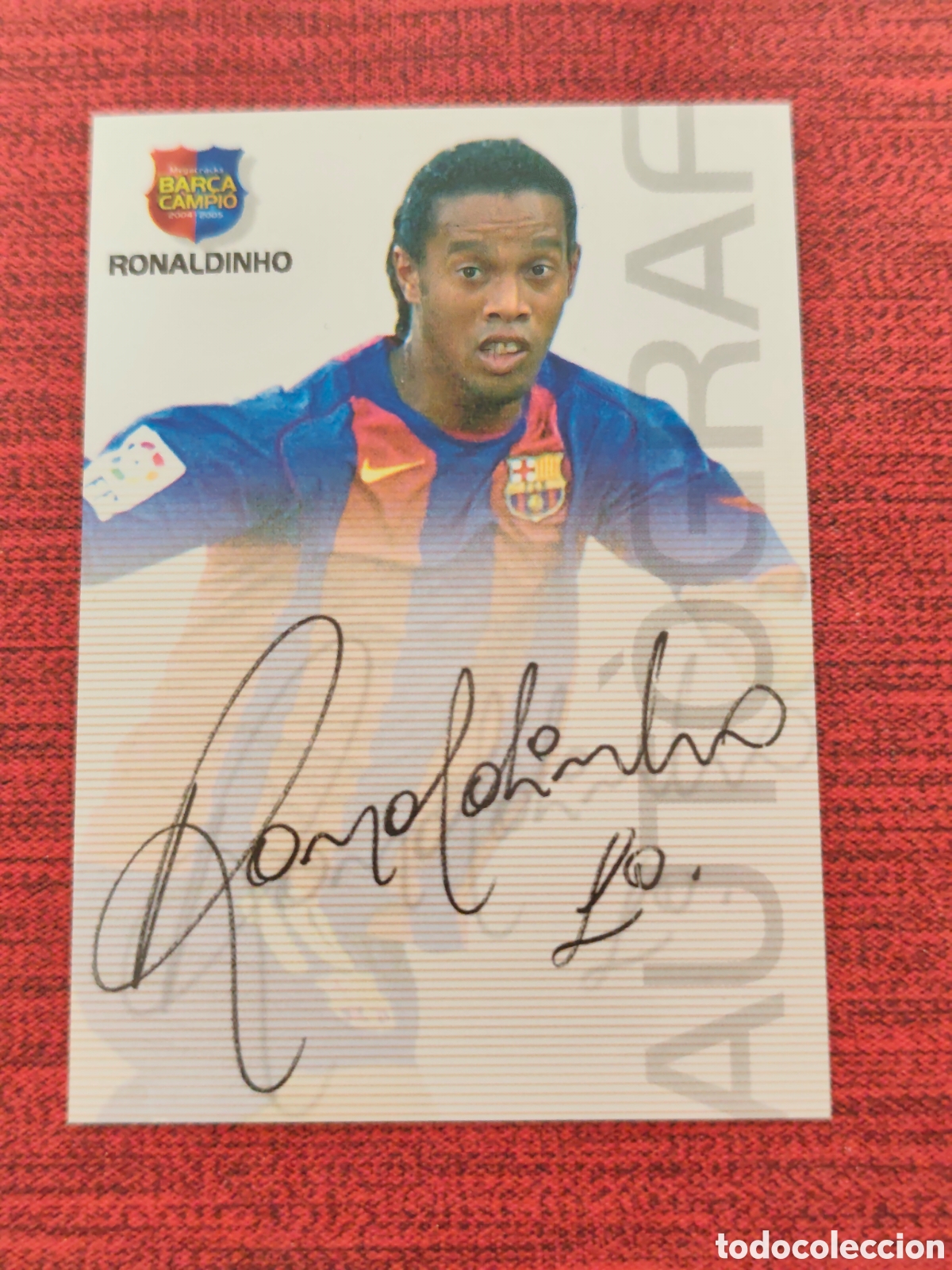 Cromos de f&uacute;tbol: #76 RONALDINHO FC BARCELONA MEGACRACKS BAR&Ccedil;A CAMPI&Oacute; 2004 2005