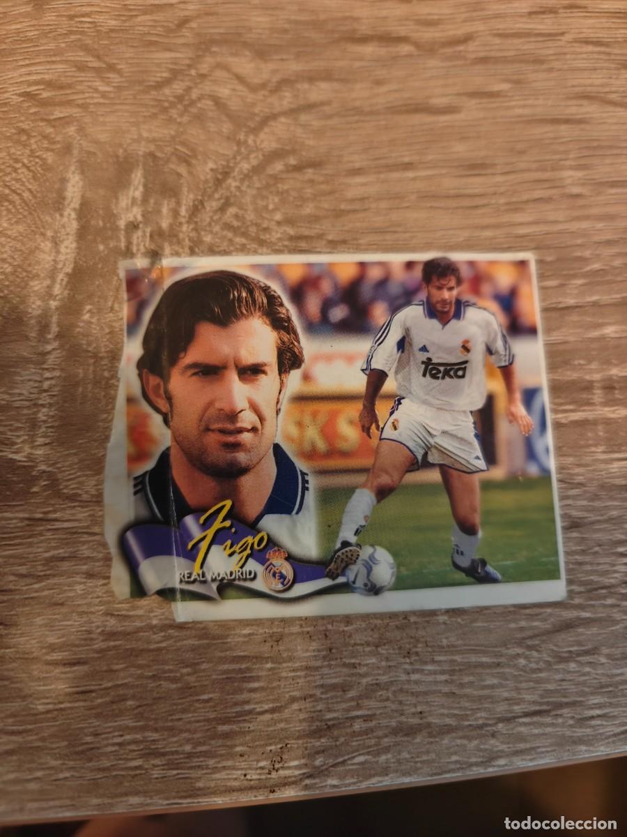Cromos de f&uacute;tbol: Cromo Luis Figo primera temporada en el Real Madrid 2000-2001