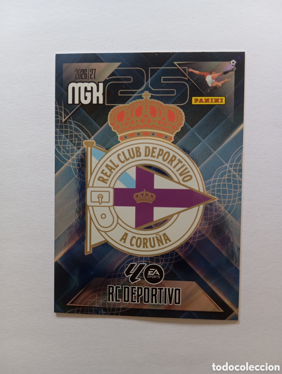 Fu&szlig;ball-Sticker: 127 ESCUDO REAL DEPORTIVO LA CORU&Ntilde;A PANINI MEGACRACKS 26 27