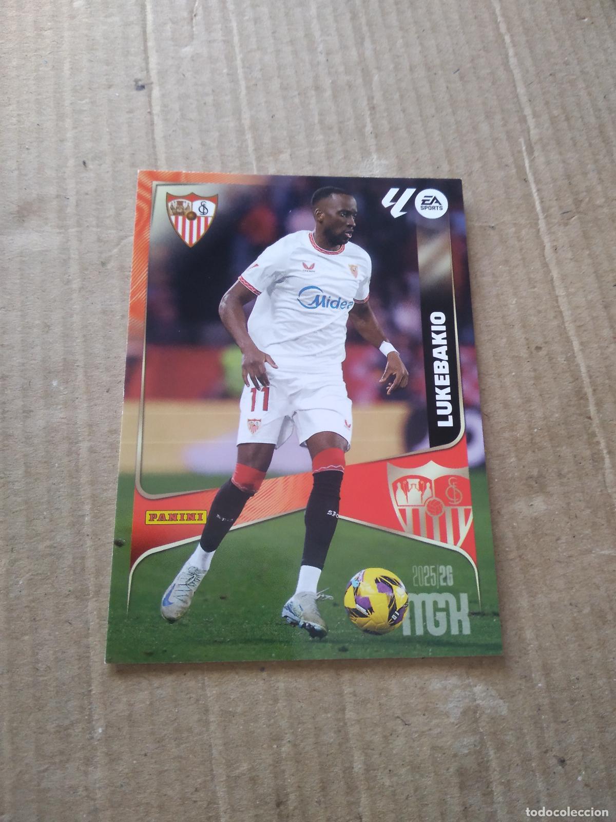 Cromos de f&uacute;tbol: 340 LUKEBAKIO SEVILLA CROMO FUTBOL PANINI LIGA MGKS 25-26 MEGACRACKS 2025-2026