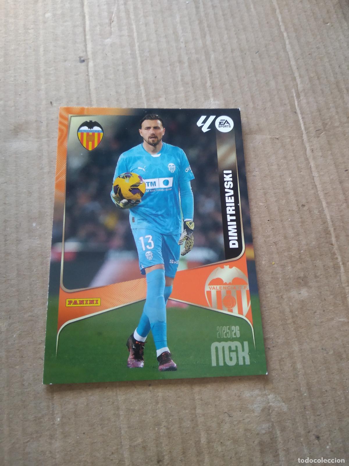Cromos de f&uacute;tbol: 344 DIMITRIEVSKI VALENCIA CROMO FUTBOL PANINI LIGA MGKS 25-26 MEGACRACKS 2025-2026