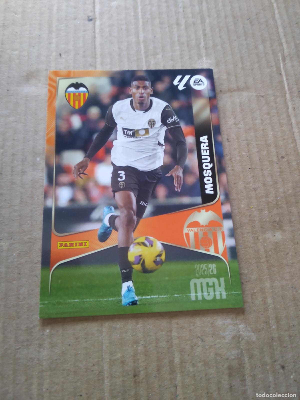 Cromos de f&uacute;tbol: 348 MOSQUERA VALENCIA CROMO FUTBOL PANINI LIGA MGKS 25-26 MEGACRACKS 2025-2026