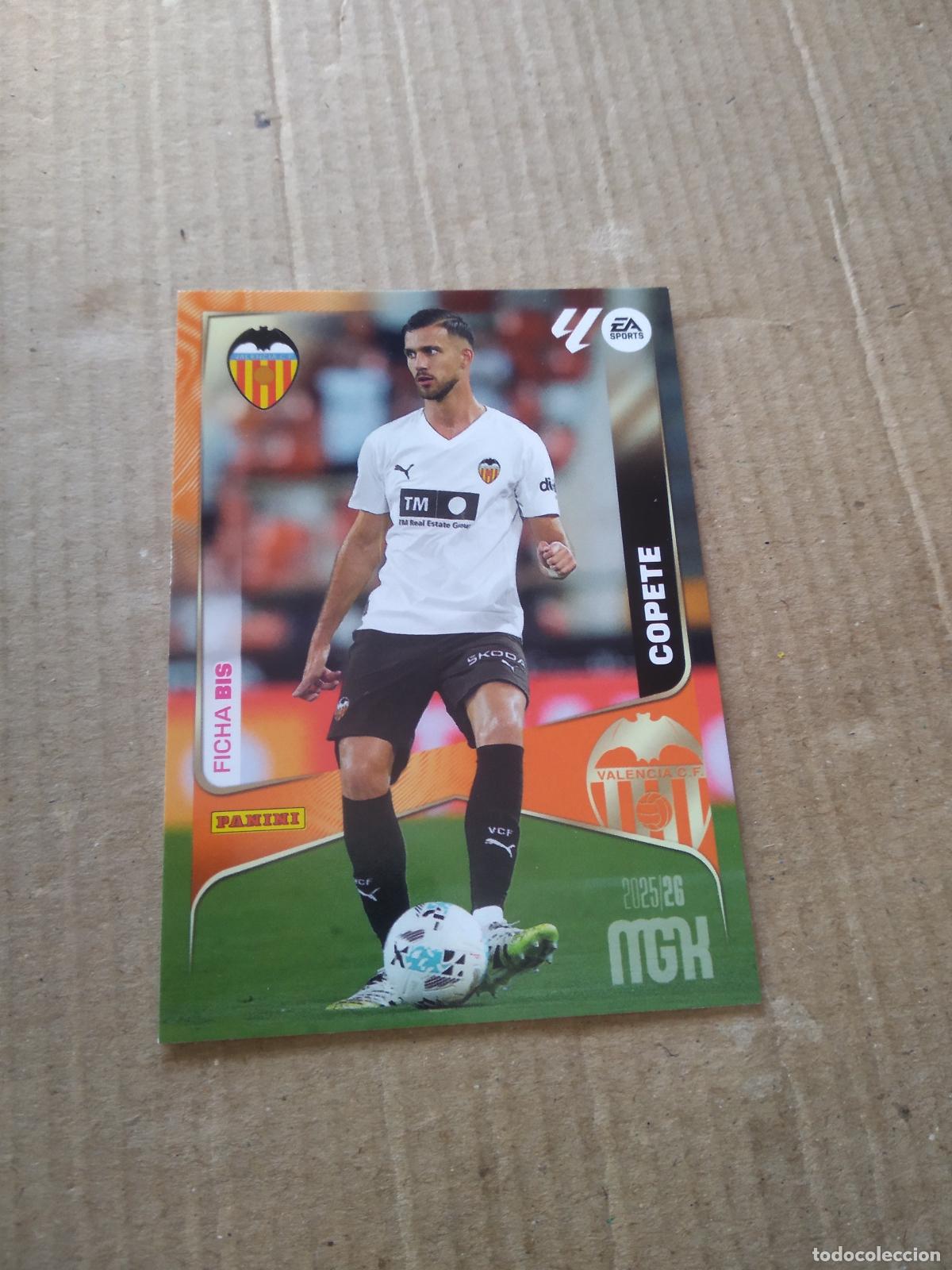 Cromos de f&uacute;tbol: 348 BIS COPETE VALENCIA CROMO FUTBOL PANINI LIGA MGKS 25-26 MEGACRACKS 2025-2026