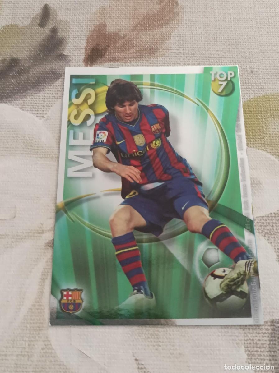 Cromos de f&uacute;tbol: Cromo futbol Messi version verde
