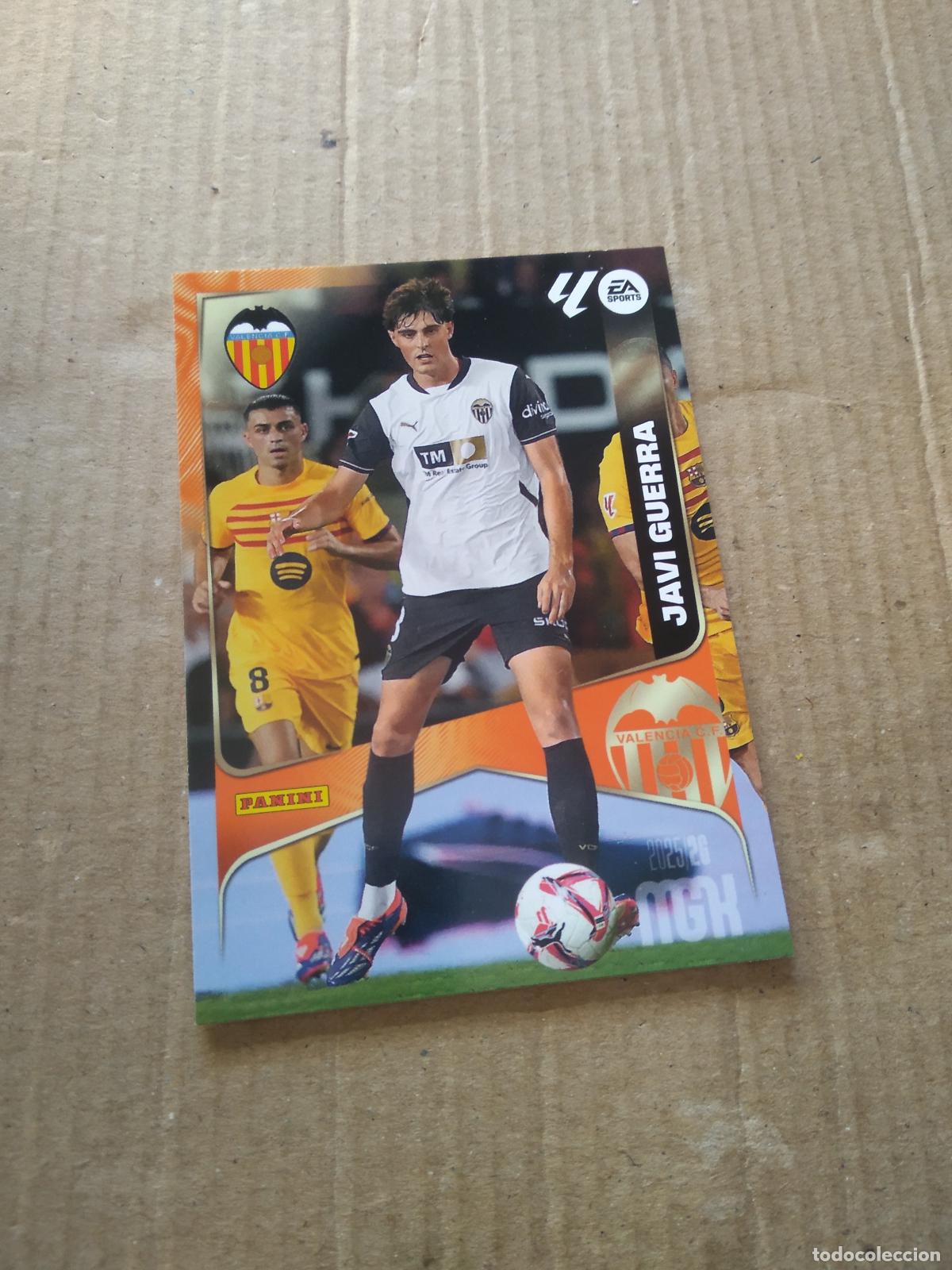Cromos de f&uacute;tbol: 355 JAVI GUERRA VALENCIA CROMO FUTBOL PANINI LIGA MGKS 25-26 MEGACRACKS 2025-2026
