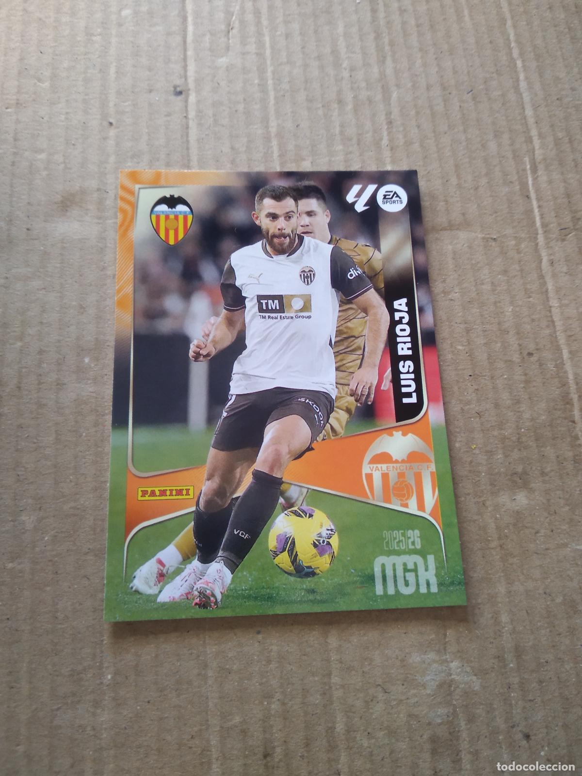 Cromos de f&uacute;tbol: 356 LUIS RIOJA VALENCIA CROMO FUTBOL PANINI LIGA MGKS 25-26 MEGACRACKS 2025-2026