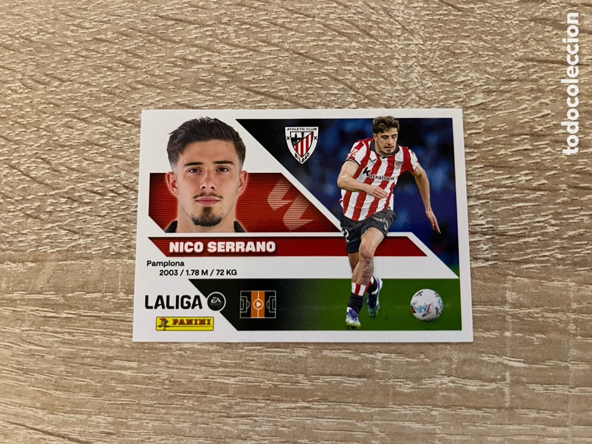 Cromos de f&uacute;tbol: 15 NICO SERRANO LIGA ESTE EDICIONES ESTE 2026 2027 26 27 ATHLETIC CLUB DE BILBAO