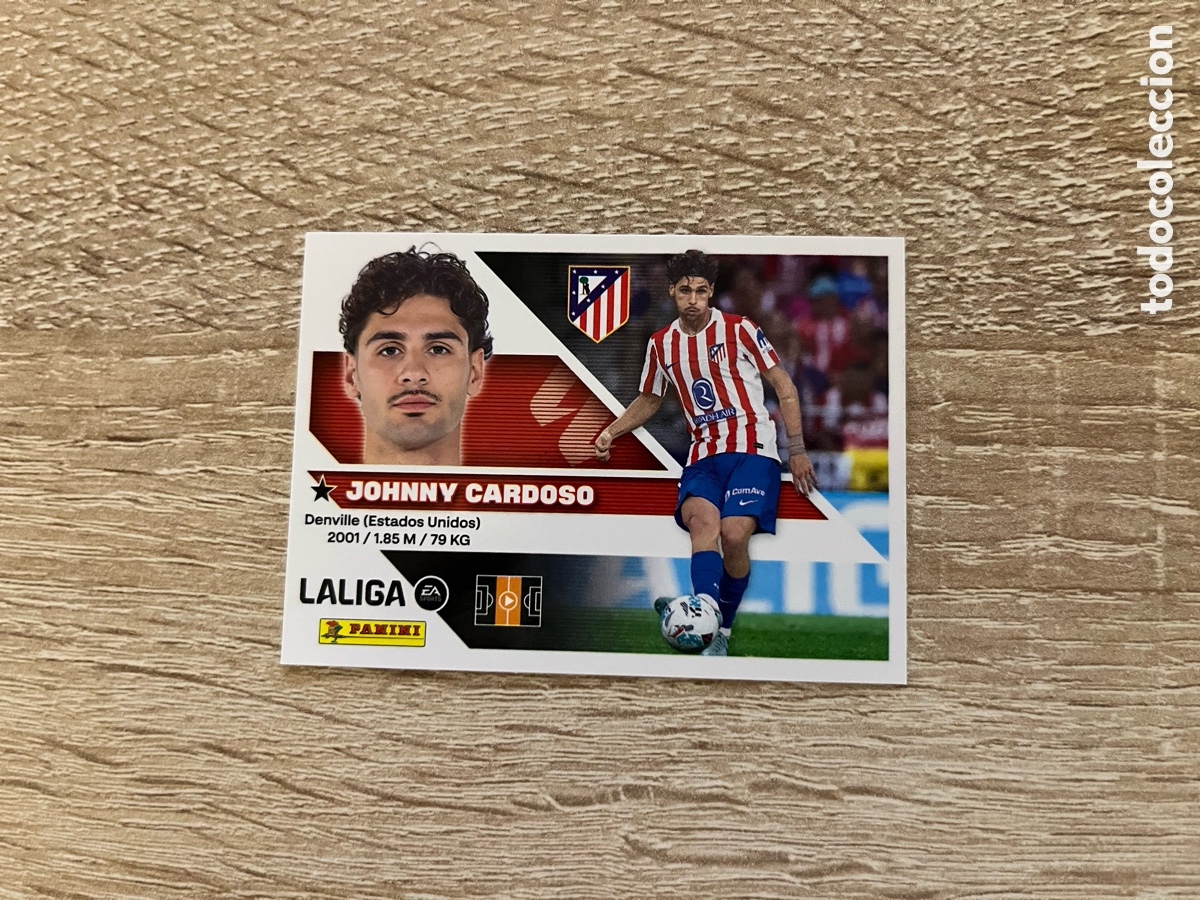 Cromos de f&uacute;tbol: 13 JOHNNY CARDOSO LIGA ESTE EDICIONES ESTE 2026 2027 26 27 ATL&Eacute;TICO DE MADRID