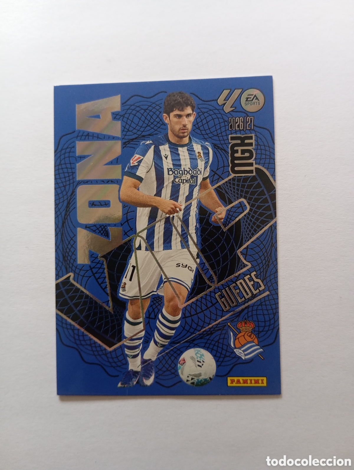Cromos de f&uacute;tbol: 395 GUEDES ZONA VIP PANINI MEGACRACKS 26 27