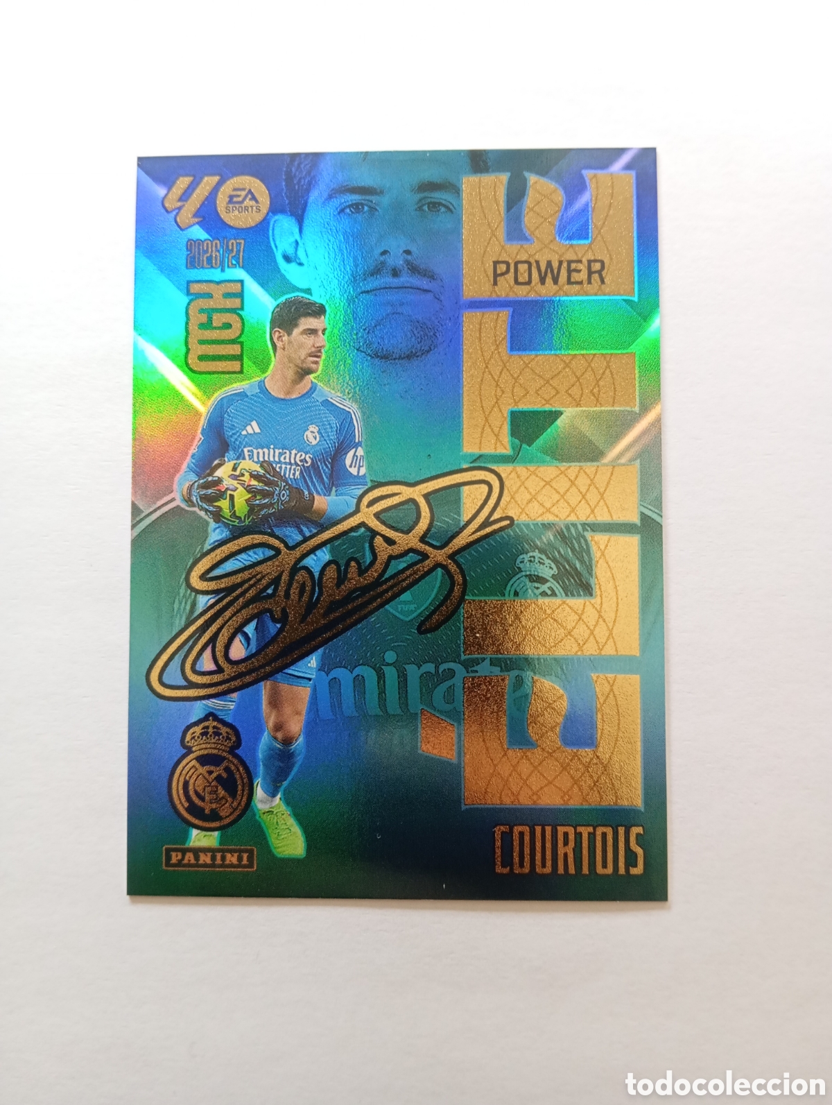 Cromos de f&uacute;tbol: 4P COURTOIS ELITE POWER PANINI MEGACRACKS 26 27