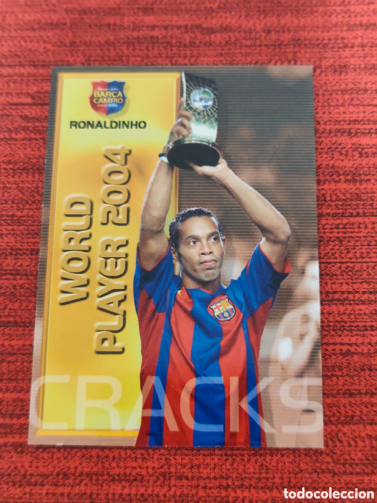 Football Stickers: #92 RONALDINHO FC BARCELONA MEGACRACKS BAR&Ccedil;A CAMPI&Oacute; 2004 2005