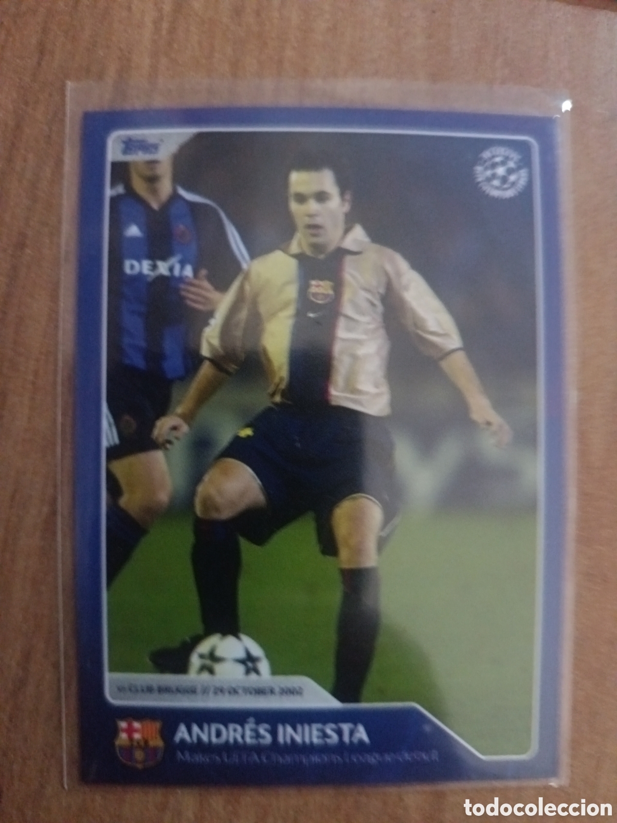 Cromos de f&uacute;tbol: INIESTA TOPPS UEFA CHAMPIONS LEAGUE 30 SEASONS BARCELONA BAR&Ccedil;A 2002 DEBUT ROOKIE