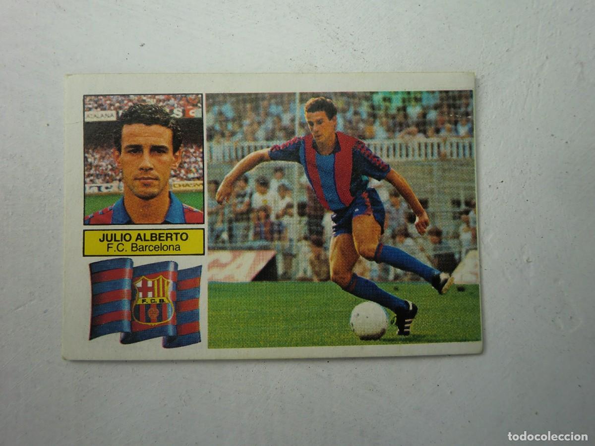 Fu&szlig;ball-Sticker: Cromo de f&uacute;tbol LIGA ESTE 82-83 1982-1983: JULIO ALBERTO (Barcelona), versi&oacute;n doble imagen