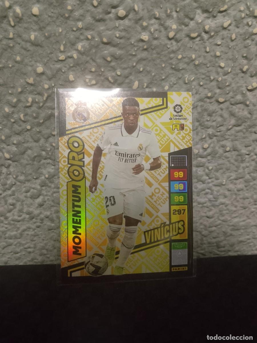 Cromos de f&uacute;tbol: Vinicius momentum oro Adrenalyn XL 22/23
