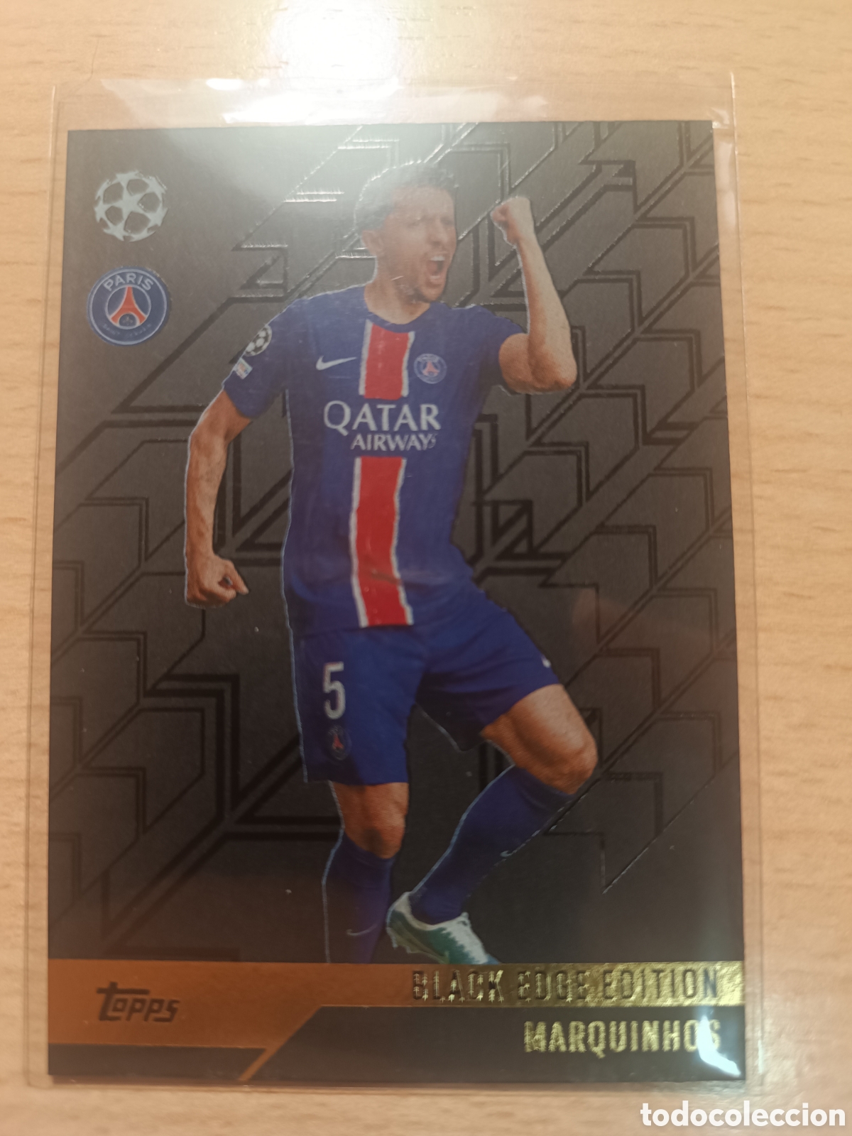 Cartes &agrave; collectionner de Football: MARQUINHOS PARIS SAINT GERMAIN PSG BLACK EDGE EDITION MATCH ATTAX 2024 2025 TOPPS 24 25