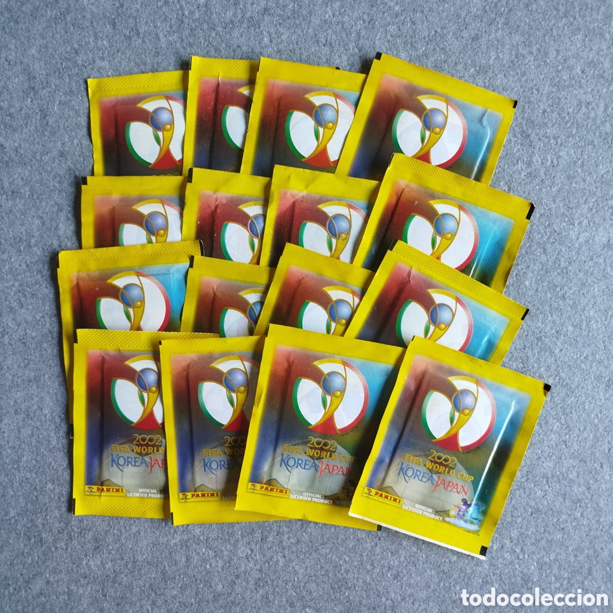 Cromos de f&uacute;tbol: LOTE 16 SOBRES CROMOS CERRADOS SIN ABRIR 2002 KOREA JAPAN PANINI MUNDIAL WORLD CUP STICKERS FUTBOL