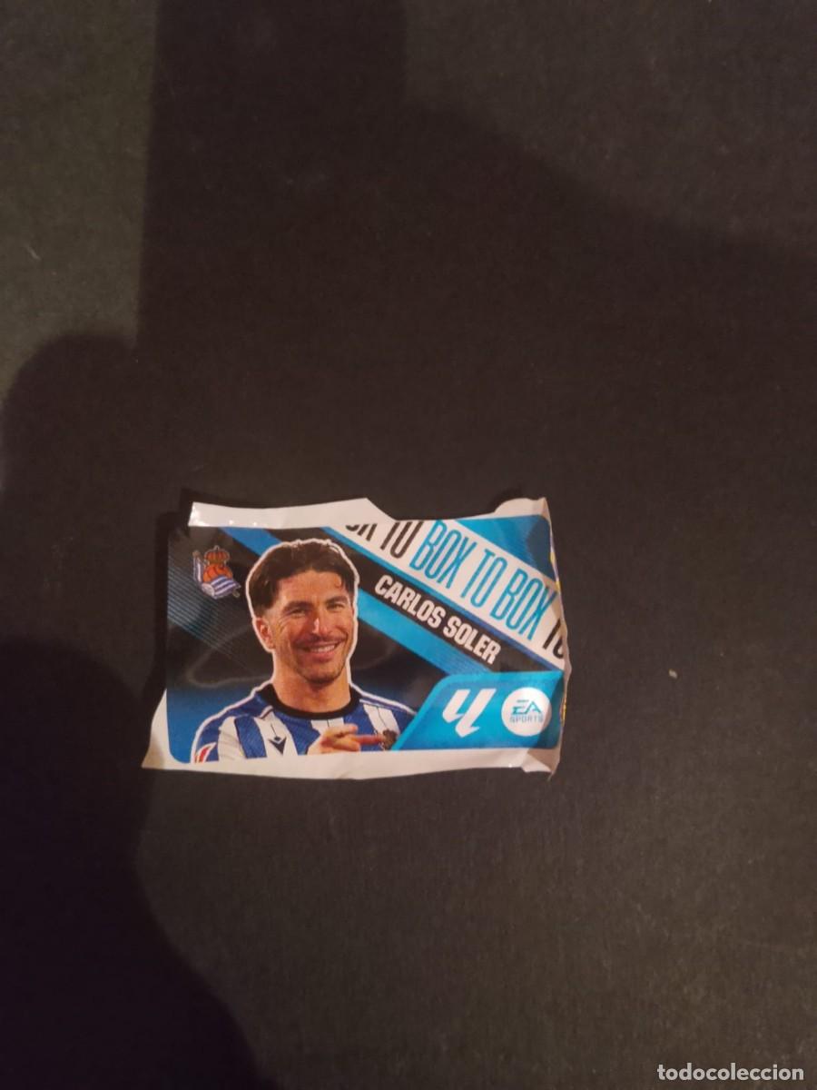 Cromos de f&uacute;tbol: cromo chicle Carlos Soler Box To Box la liga este 26/27