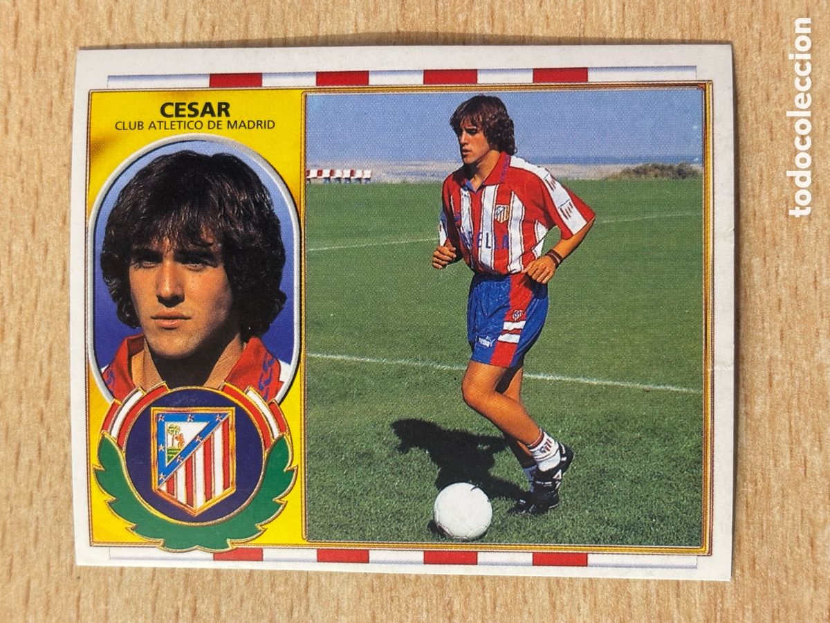 Cromos de f&uacute;tbol: Fichaje 28 Cesar Atl&eacute;tico de Madrid Ediciones Este 96/97 sin pegar