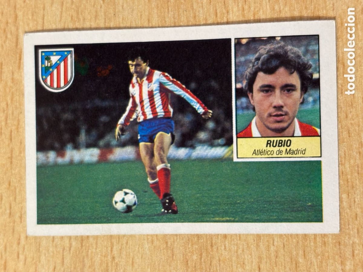 Cromos de f&uacute;tbol: Rubio Atletico de Madrid Ed Este 84-85 sin pegar muy buen estado