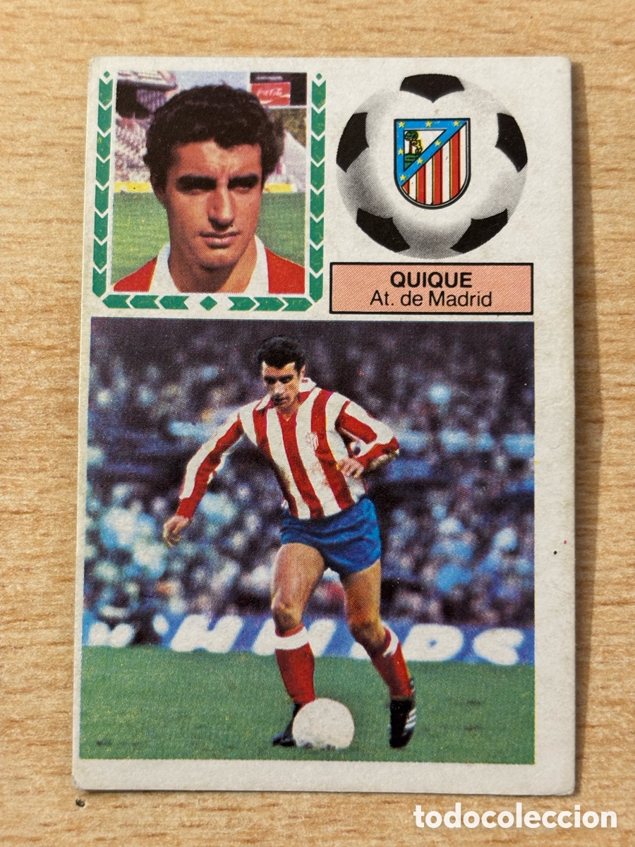 Cromos de f&uacute;tbol: Quique Atl&eacute;tico de Madrid Ediciones Este Liga 83/84 sin pegar. Ligera doblez