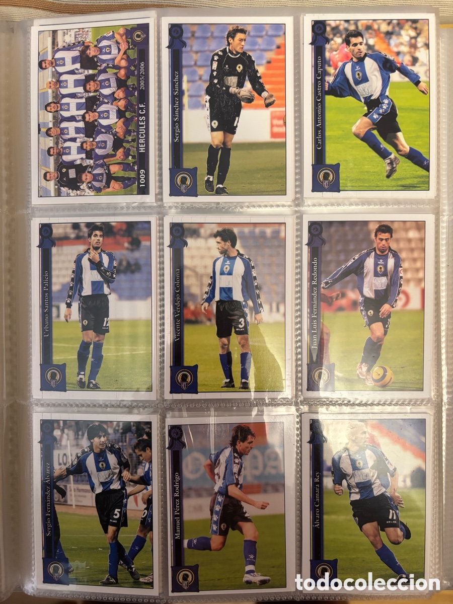 Cromos de f&uacute;tbol: 18 cromos H&eacute;rcules Mundicromo 2006 Segunda Divisi&oacute;n Completo. Con Manuel P&eacute;rez muy dif&iacute;cil.