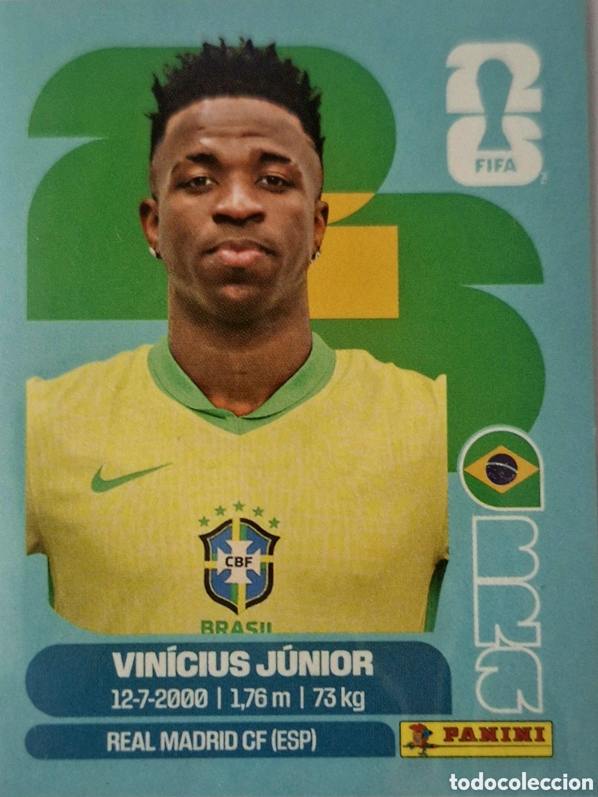 Cromos de f&uacute;tbol: VINICIUS- BRASIL - STICKER MUNDIAL 2026 PANINI FIFA WORLD CUP 26.