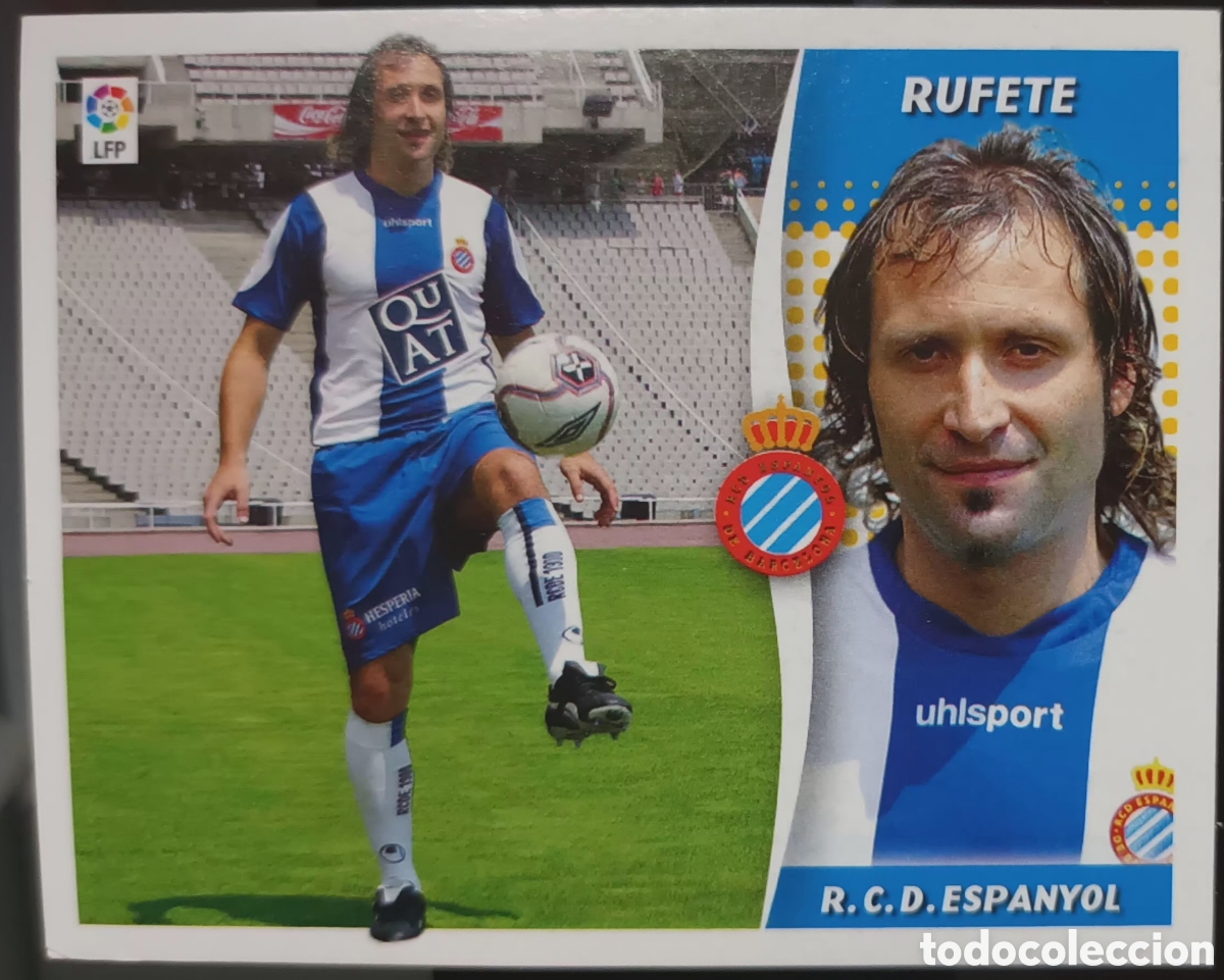 Cromos de f&uacute;tbol: CROMO DE RUFETE. RCD ESPA&Ntilde;OL