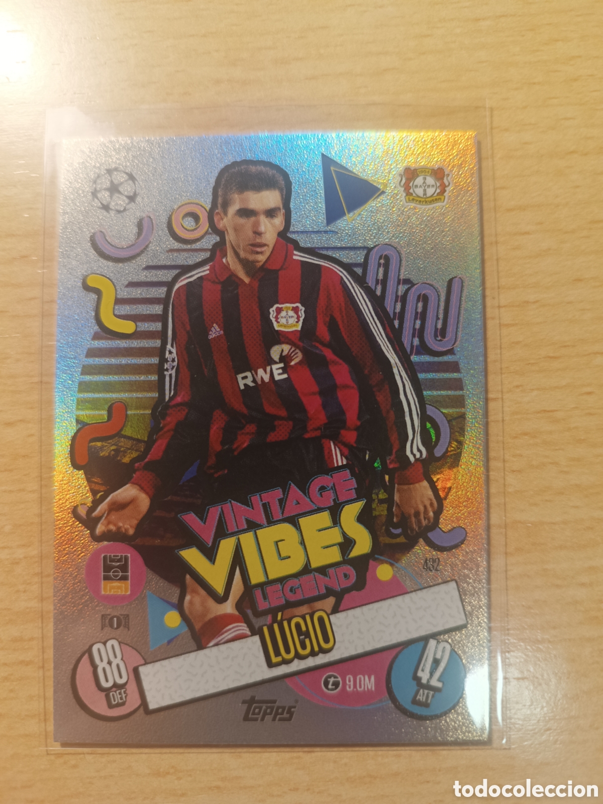 Cromos de f&uacute;tbol: LUCIO BAYERN 04 LEVERKUSEN VINTAGE VIBES LEGEND MATCH ATTAX 2024 2025 TOPPS 24 25