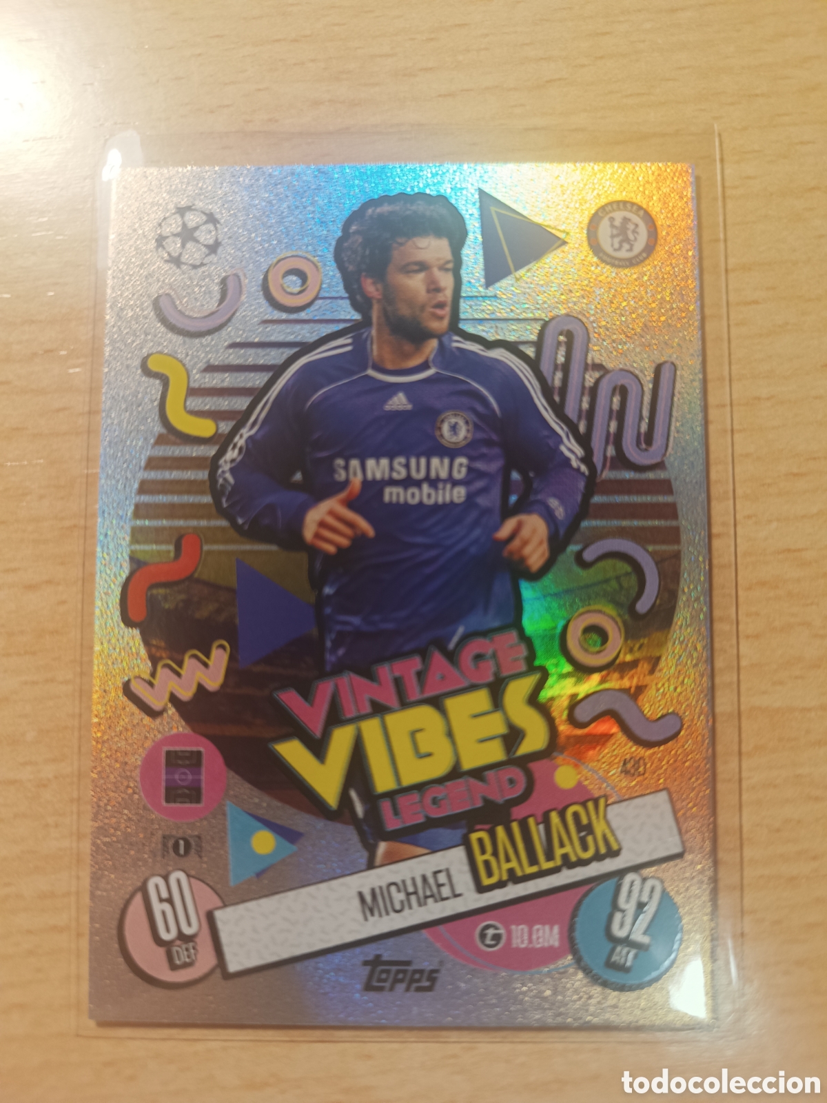 Cromos de f&uacute;tbol: MICHAEL BALLACK CHELSEA VINTAGE VIBES LEGEND MATCH ATTAX 2024 2025 TOPPS 24 25