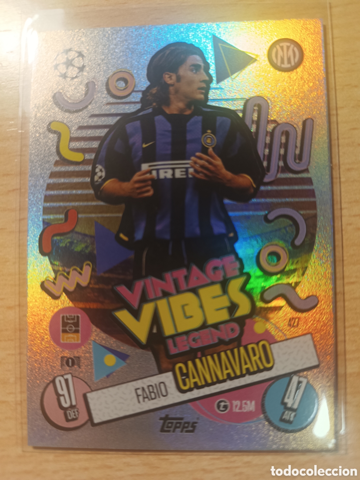 Cromos de f&uacute;tbol: FABIO CANNAVARO INTER DE MILAN VINTAGE VIBES LEGEND MATCH ATTAX 2024 2025 TOPPS 24 25