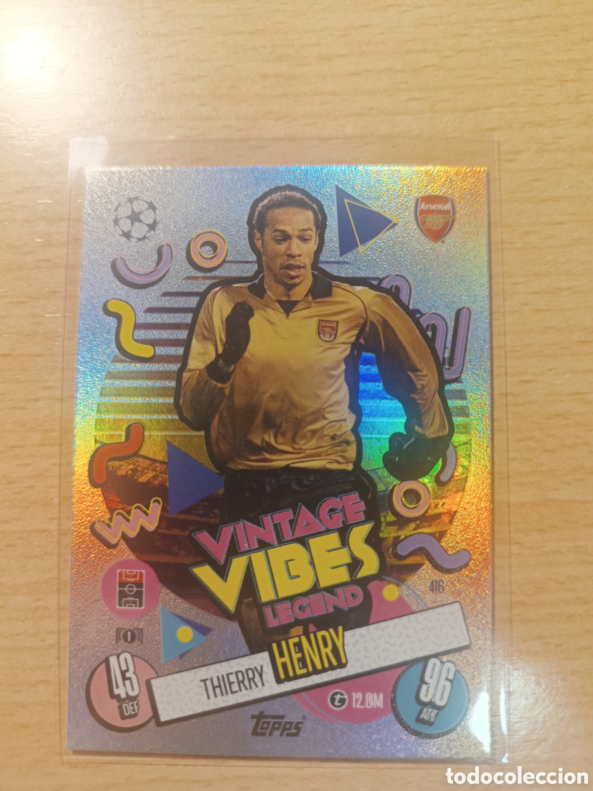 Cromos de f&uacute;tbol: THIERRY HENRY ARSENAL VINTAGE VIBES LEGEND MATCH ATTAX 2024 2025 TOPPS 24 25