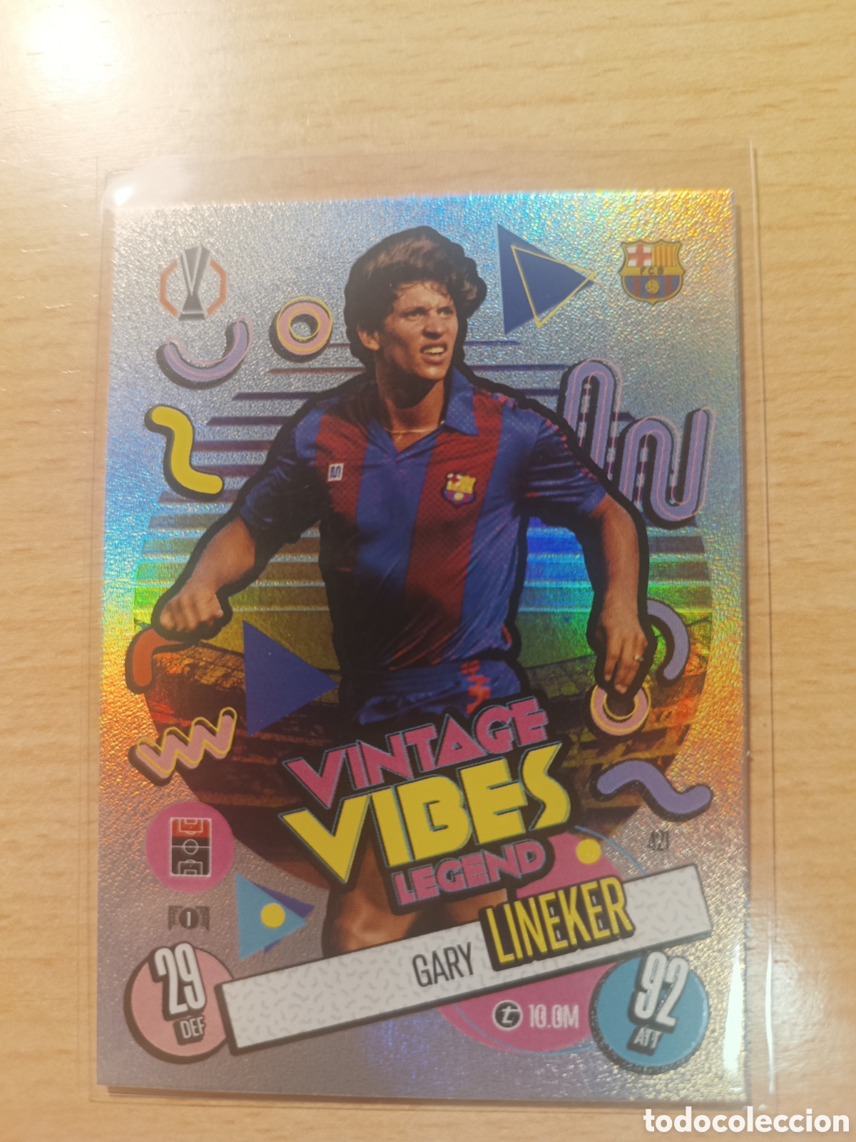 Cromos de f&uacute;tbol: GARY LINEKER FC BARCELONA VINTAGE VIBES LEGEND MATCH ATTAX 2024 2025 TOPPS 24 25
