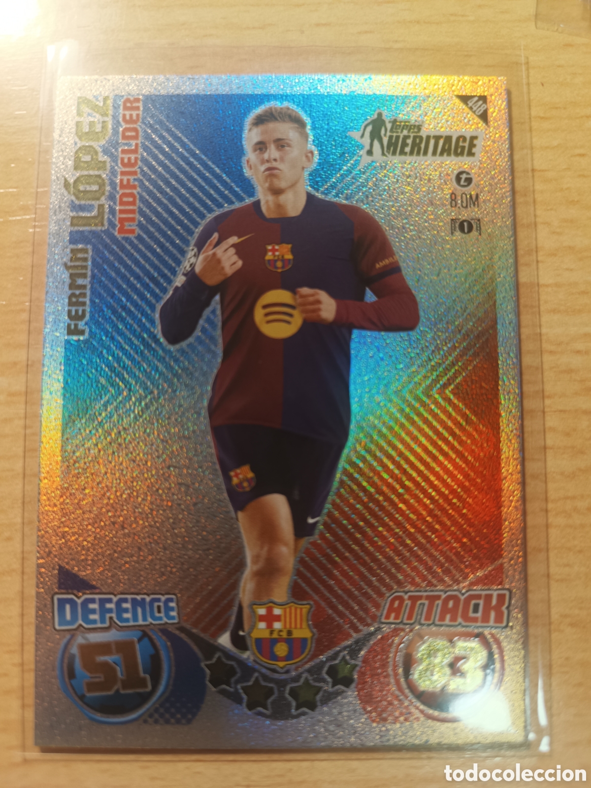 Fu&szlig;ball-Sticker: FERMIN LOPEZ FC BARCELONA HERITAGE MATCH ATTAX 2024 2025 TOPPS 24 25