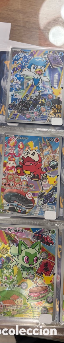 Cromos de f&uacute;tbol: First partner 9 gen Pok&eacute;mon fuecoco quaxly sprigatito