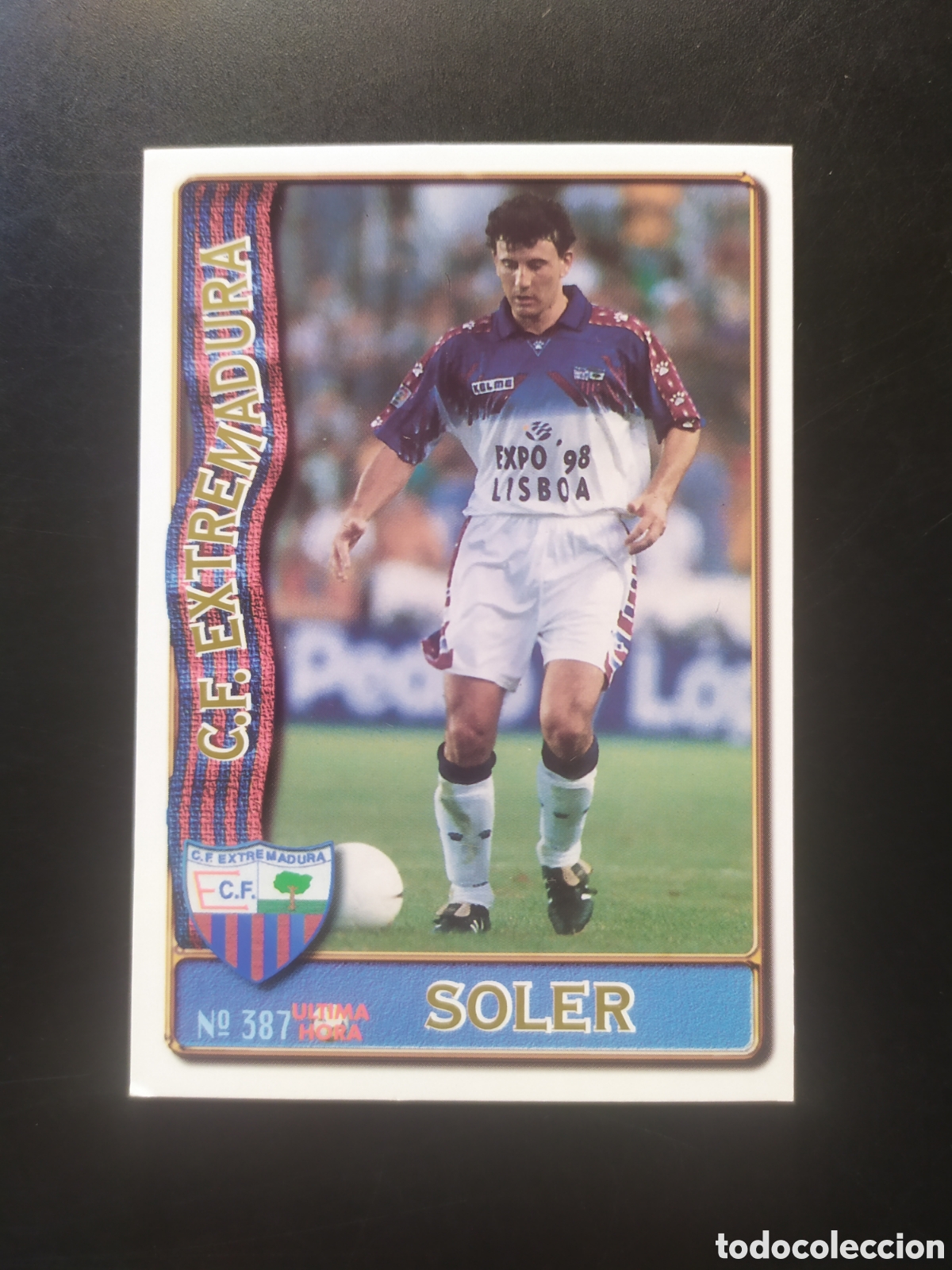 Cromos de f&uacute;tbol: Mundicromo fichas Liga 1996 1997 96 97 Soler ultima hora n&deg; 387 Extremadura