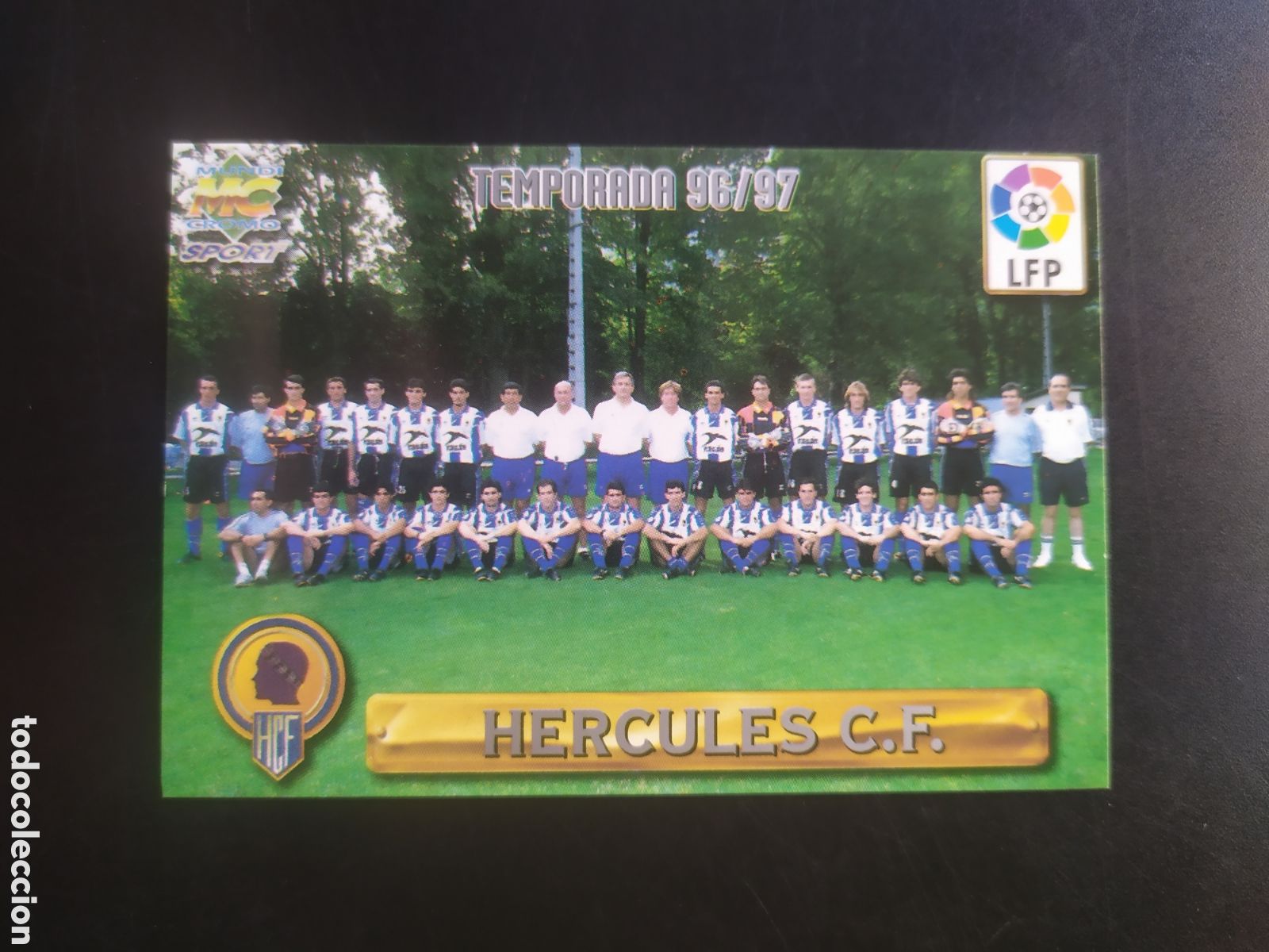 Cromos de f&uacute;tbol: Mundicromo fichas Liga 1996 1997 96 97 plantilla indice letras plateadas n&deg; 343 Hercules