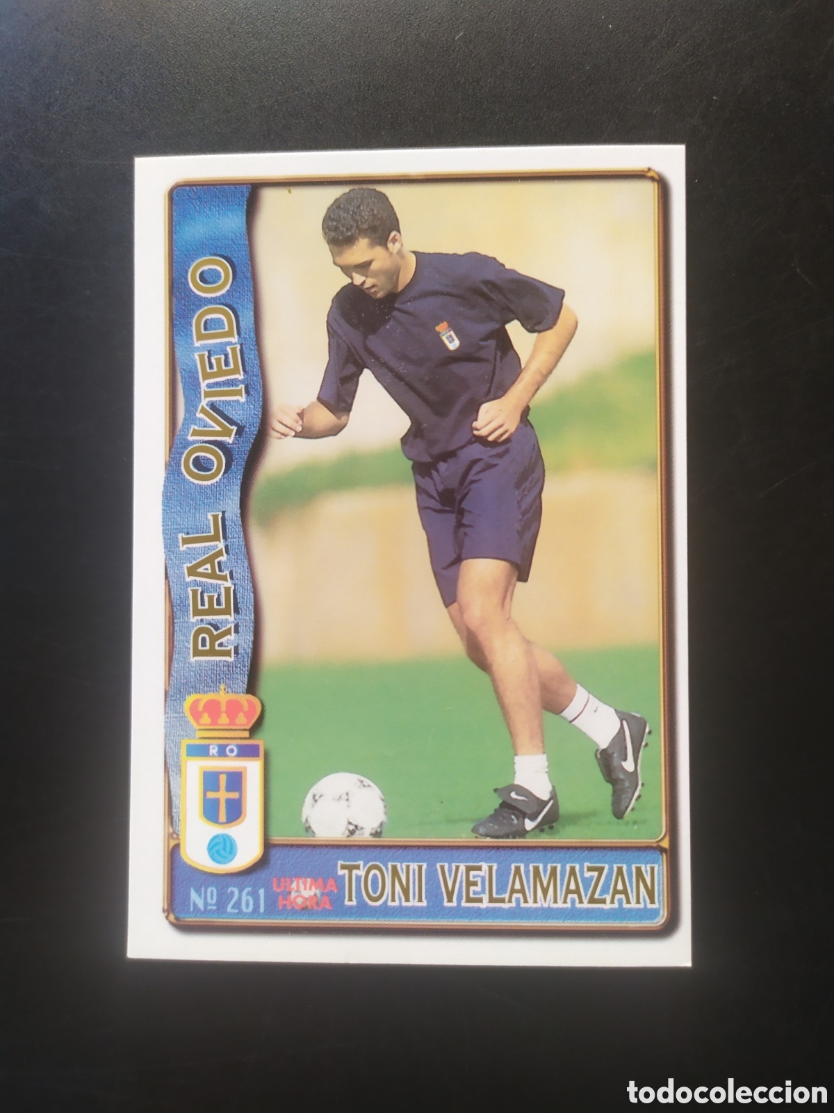 Cromos de f&uacute;tbol: Mundicromo fichas Liga 1996 1997 96 97 Toni Velamazan ultima hora n&deg; 261 Oviedo